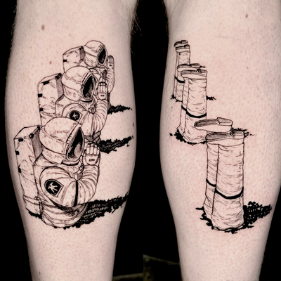Done at @wits.end.tattoo 🖤 I gotta get back to Oregon soon😴
#chainsawman #csmt… — tattoo by Jamie Joestar, Los Angeles, California
