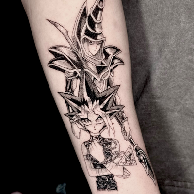 Yu-Gi-Oh❗️
#yugioh #tattoo #darkmagician #anime #tattooartist — tattoo by Jamie Joestar, Los Angeles, California