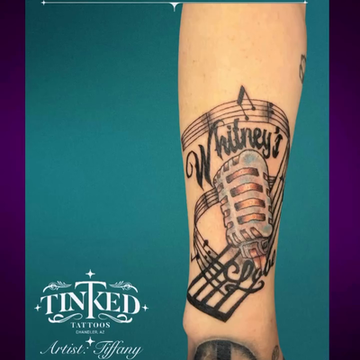 🎙️🖤 Some tattoos are more than ink. They’re memories, love, and a way to keep … — tattoo by Tiffany  Dunaway, Chandler, Arizona