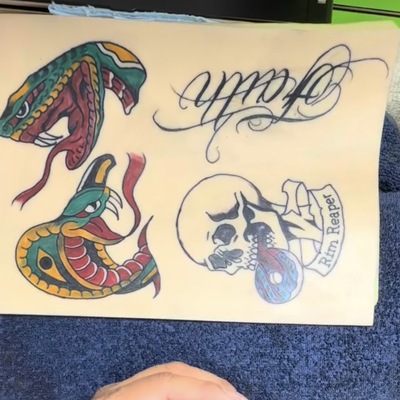 messing around #rimreaper — tattoo by Anthony  Rios, Lubbock, Texas