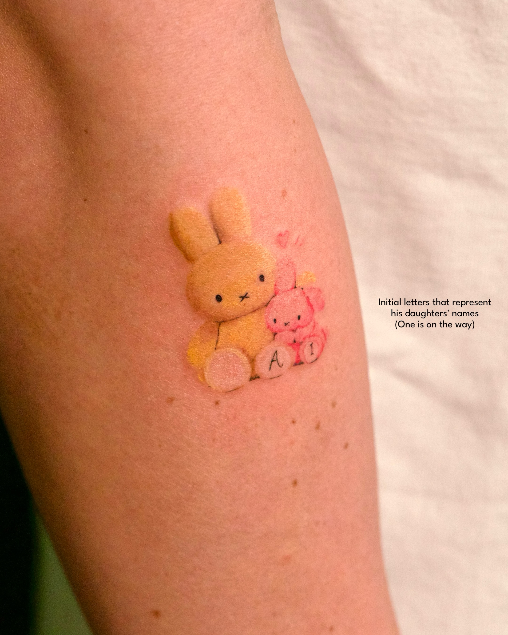 Tattooing his daughter’s favourite plushie — Miffy! 🐰💗
Swipe to see the matchi… — tattoo by Vanessa Kee, Singapore, singapore