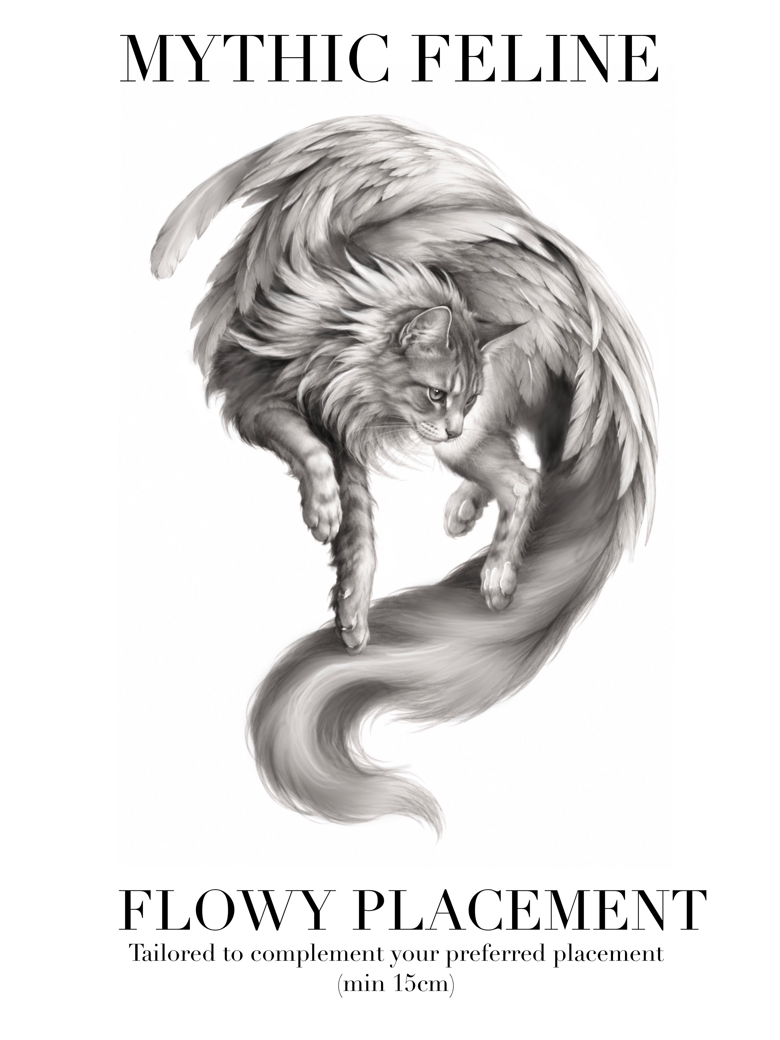 MYTHIC FELINE - AVAILABLE 

This piece is designed to follow the natural curves … — tattoo by Vanessa Kee, Singapore, singapore