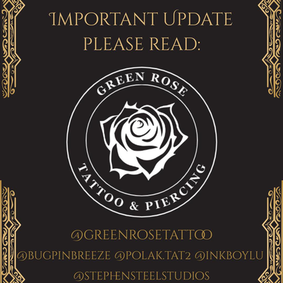 Due to the inclement weather, we will be closing for today, and we apologize for… — tattoo by Stephen Marion, Holyoke, Massachusetts