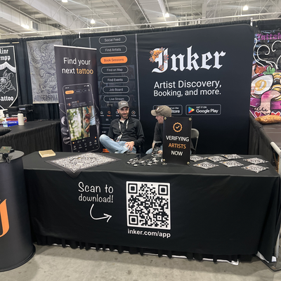All set up at the New England Tattoo Expo! Come by say hello! Artists come get V… — tattoo by Matt Miller