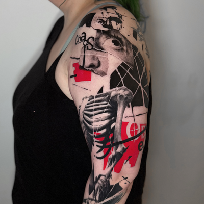 Work in progress — tattoo by Alexander Mironenko, Boston, Massachusetts