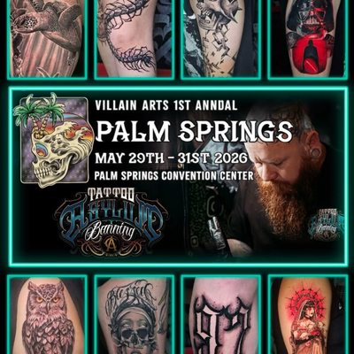 @villainarts @palmspringstattooartsfestival here I come. Make sure you all come … — tattoo by Isaac Kristofka, Banning, California