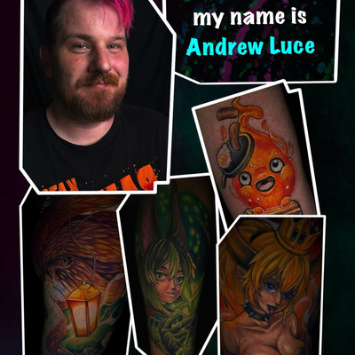 Little late on this introduction but everyone say hello to our artist @tattoosby… — tattoo by Andrew Luce, East Ridge, Tennessee