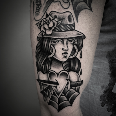 Chicana tattoo — tattoo by Christian Otto, Beverly Hills, California