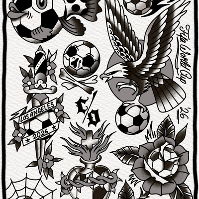 I created these tattoo designs for the FIFA World Cup 2026.

If you’d like a uni… — tattoo by Christian Otto, Beverly Hills, California