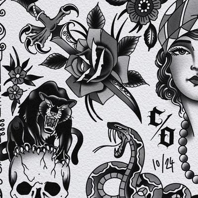 SUNDAY FLASH APPOINTMENTS

Every Sunday this month, I’ll be doing pre-drawn flas… — tattoo by Christian Otto, Los Angeles, California