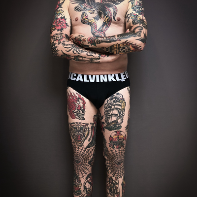FULL BODY TRADITIONAL STYLE ON ANDREAS. 
ALL TATTOOS ARE MADE BY ME. IF YOU WANT… — tattoo by Christian Otto, Beverly Hills, California