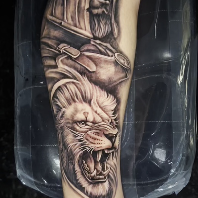 Greek Mythology tattoo on the work — tattoo by RedTip Tattoos, Springfield, Massachusetts