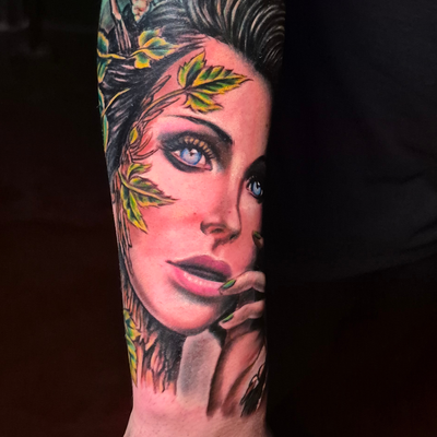 color realism ATHENA  tattoo for Joey! really enjoyed the process and his patien… — tattoo by Bred Styx, Phoenix, Arizona
