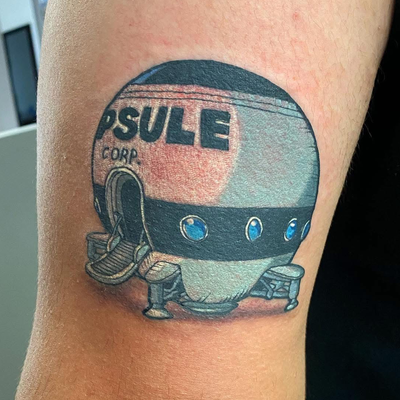 DBZ Capsule corp ship — tattoo by DiBUJO TV