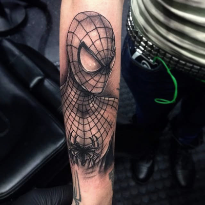 Spiderman — tattoo by DiBUJO TV