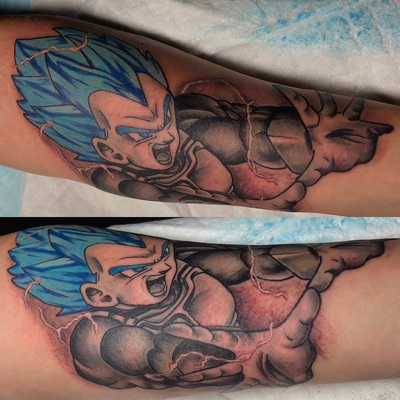 Vegeta — tattoo by DiBUJO TV