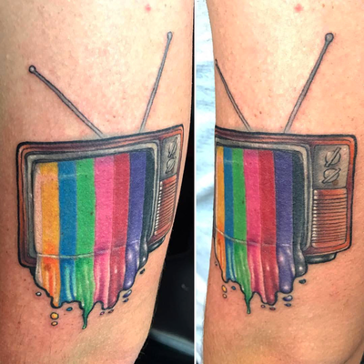 TV — tattoo by DiBUJO TV
