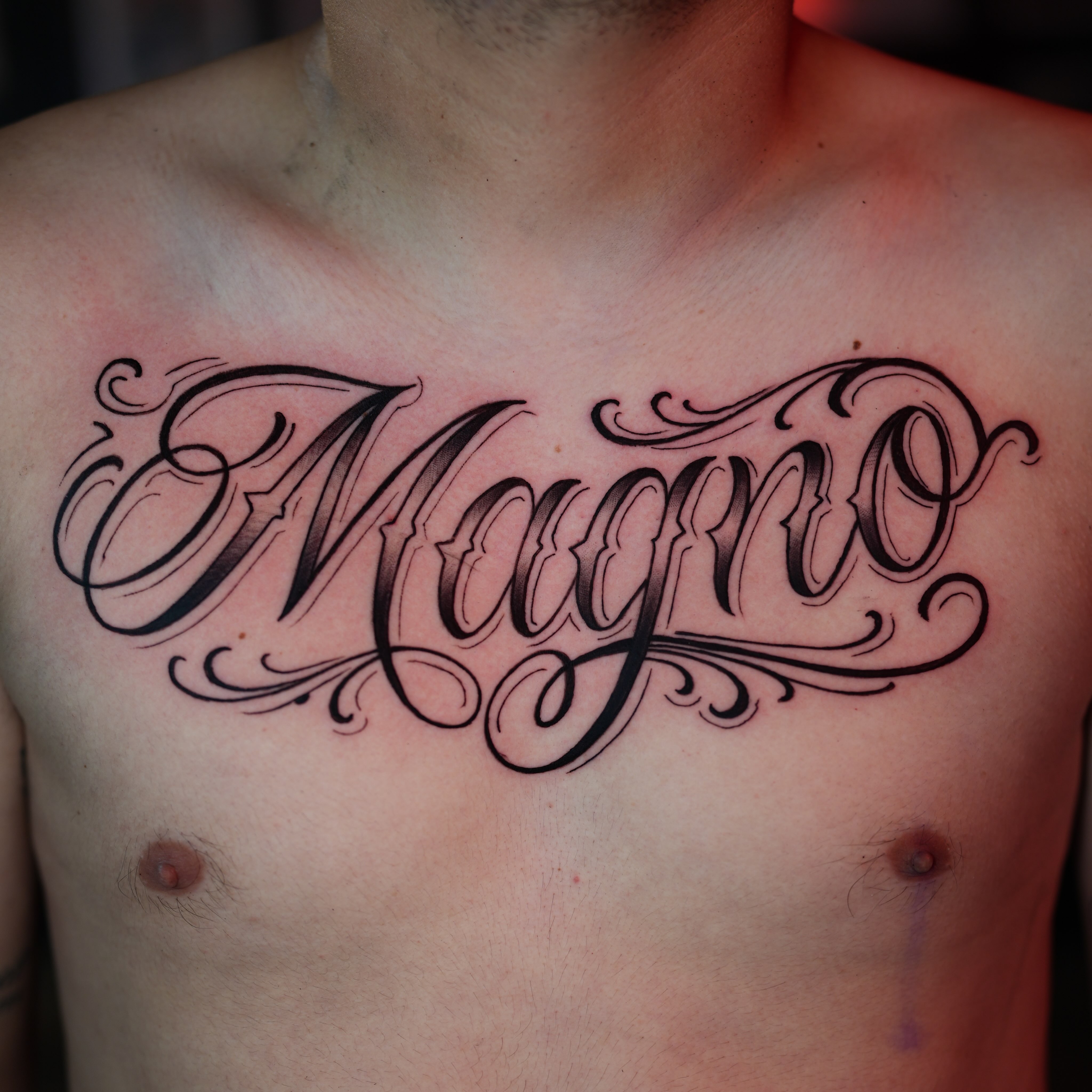 El sábado le hice el nombre de su papá para Gervin y quedamos muy contentos con … — tattoo by Pablo  Cardona, Ciudad de Guatemala , Guatemala 