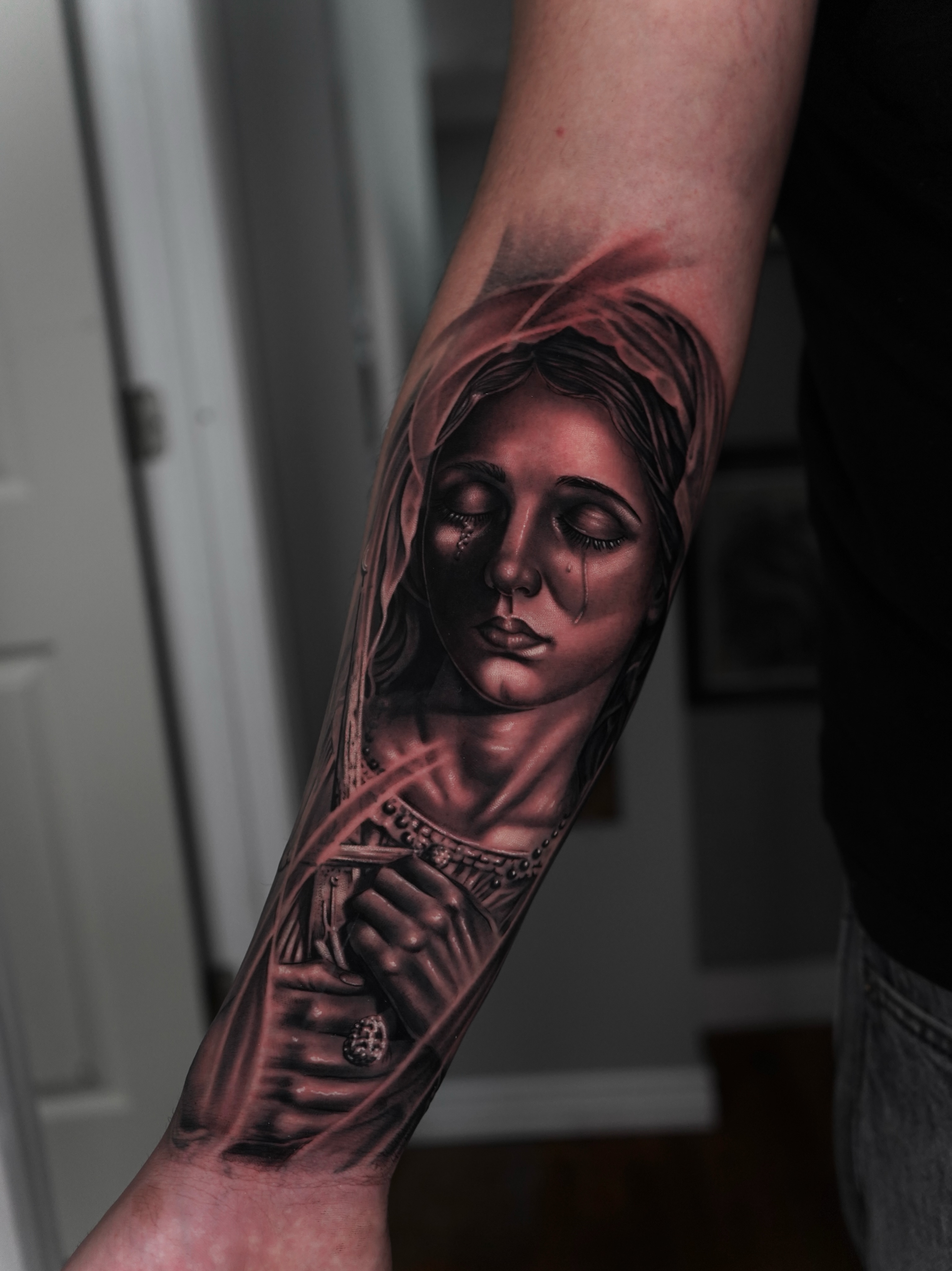 Virgen tatt🙏🏽

#tattoo #tattoostyle #tattooideas #tatuaje #tatuajes — tattoo by Fredy Amaya, Chelsea, Massachusetts