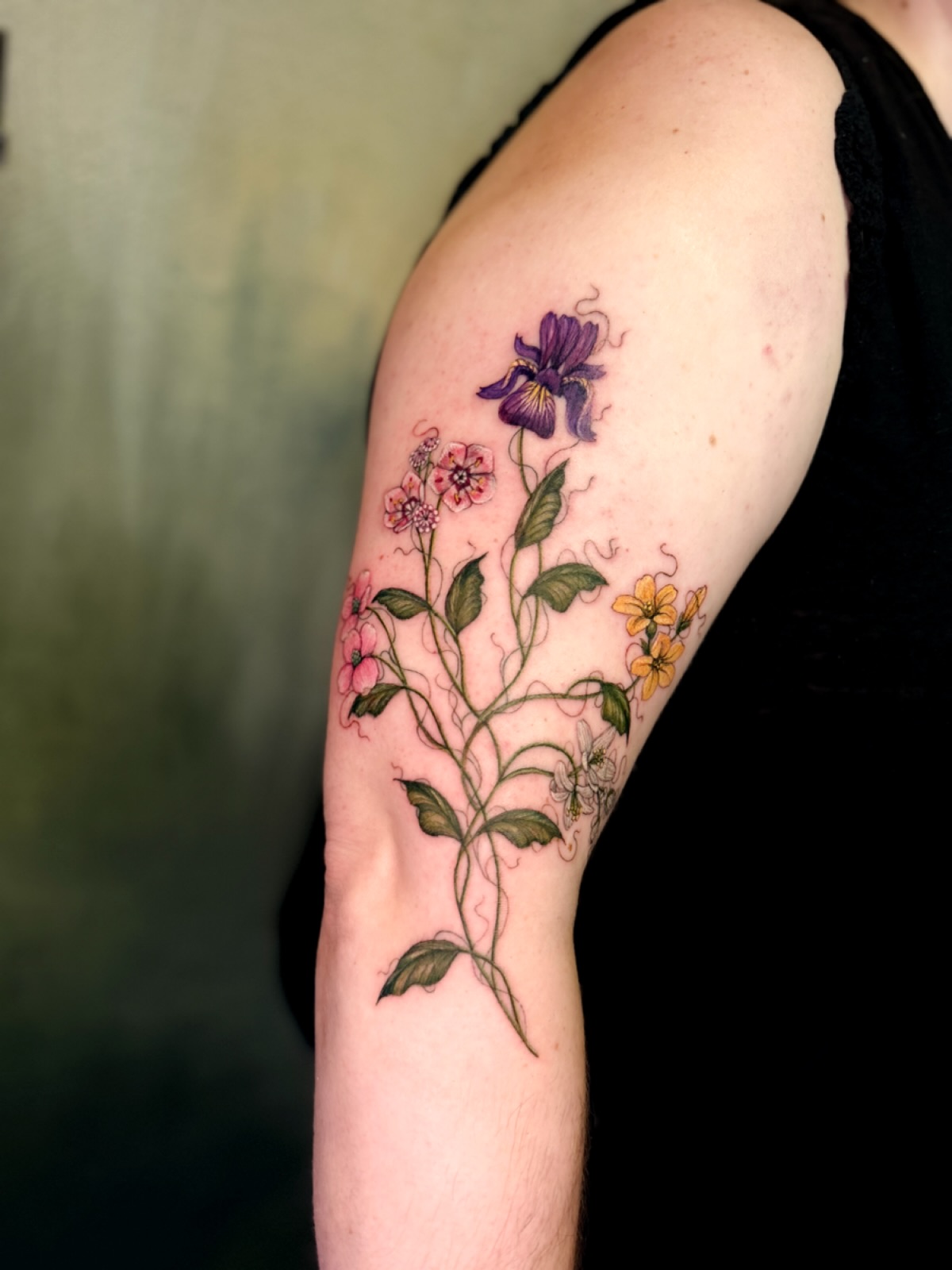 where have you lived in your life??? A vine of memories and state florals ✨

boo… — tattoo by Natasha Rachel, Nashville, Tennessee