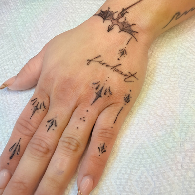 tattooing hands has always been one of my favs, so gimmeee fantasy lore to add o… — tattoo by Natasha Rachel, Nashville, Tennessee