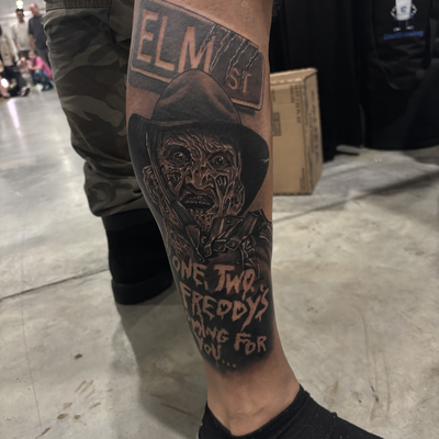 fun portrait of Freddy! — tattoo by Fueghini Art