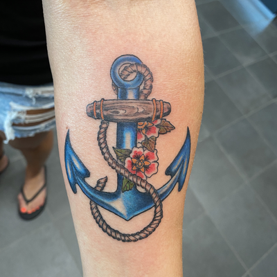 Anchor — tattoo by Roland Pacheco, Waikoloa Village, Hawaii