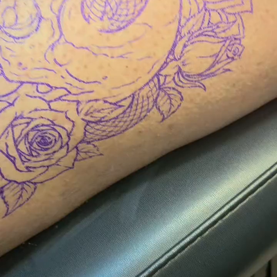 Can't go wrong with skulls, snakes and roses. I had a great time doing this tatt… — tattoo by Scott Millette, Beaverton, Oregon