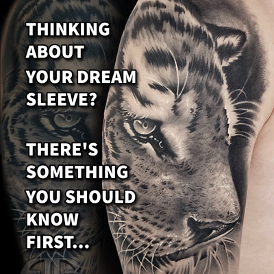A great sleeve starts with an idea, not a finished plan.

Since 1992, I’ve helpe… — tattoo by Albert Rosal, Harrison, New Jersey