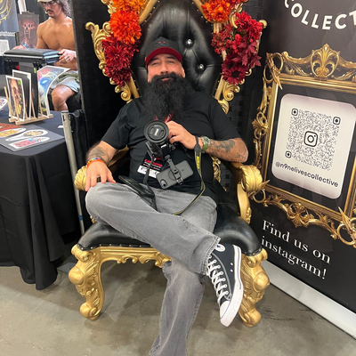 Matt at Inker made me pose for this pic.  I’m usually the guy behind the camera. — tattoo by Joseph Gekko