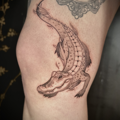 So stoked about how this gator came out! — tattoo by Cece Rodriguez