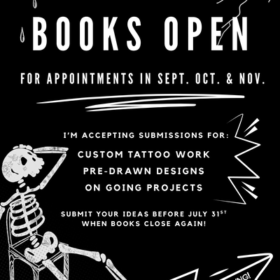 📣BOOKS ARE OPEN FOR SEPT-NOV.

Let’s make some cool tattoos this fall! 

⚡️ Thi… — tattoo by Cece Rodriguez, Colonie, New York