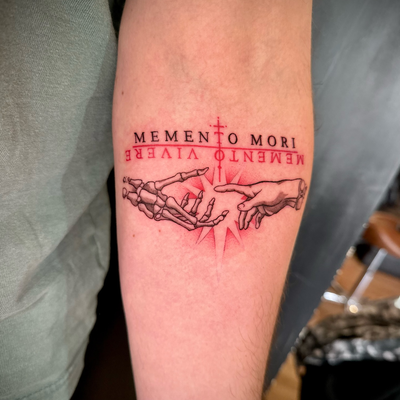 I had a lot of fun playing with red in this delicate custom piece! 🥀

#tattooar… — tattoo by Cece Rodriguez, Colonie, New York
