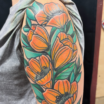 Flower Flowers Flower

#houstontattooartist #superchangotattoo #springtx #thewoo… — tattoo by D J, Spring, Texas