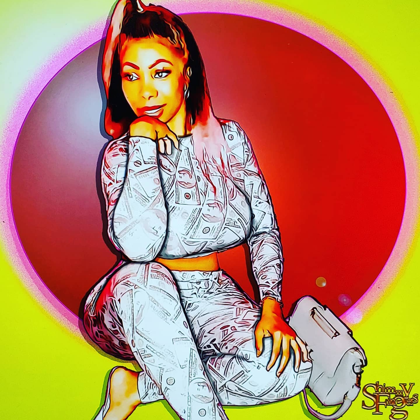 Digital Illustration
Cartoon Portrait Rendition: 
@hairandlashdiva
•
•
•
•
•
#ar… — tattoo by Shimmy  Fingers, New York City, New York