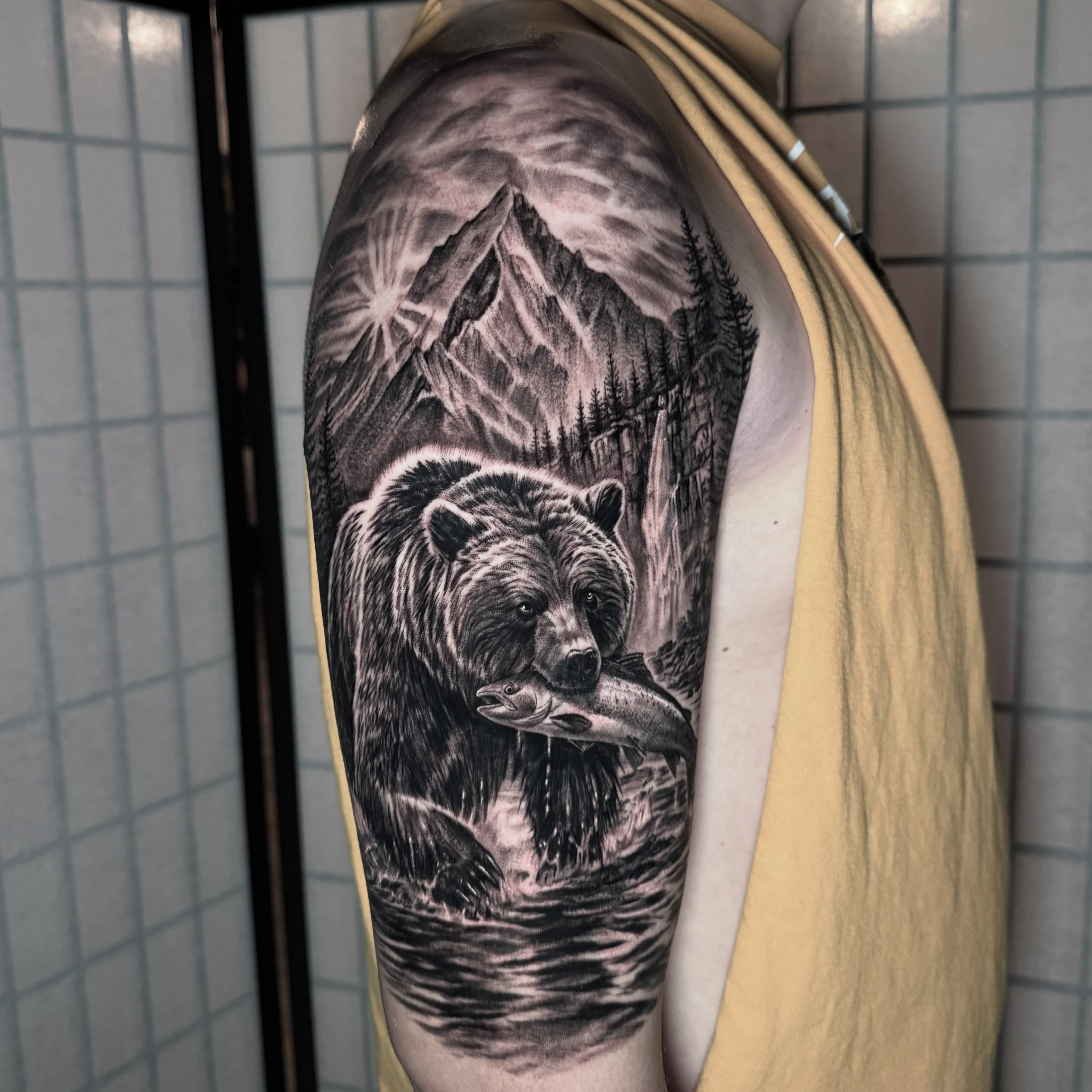 Gotta go big for your first tattoo.  Thanks for the trust Cade.  Done at @_bette… — tattoo by Ryley  Smith, Bozeman, Montana