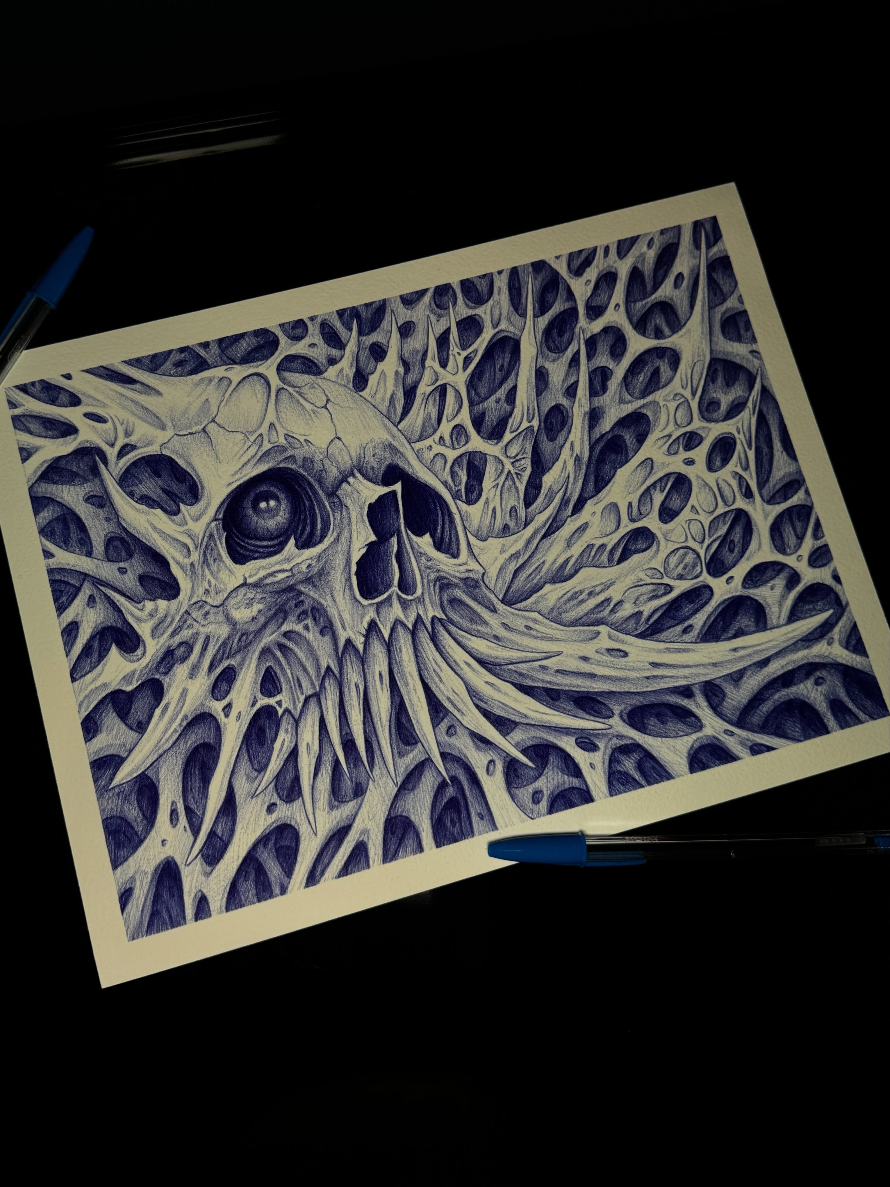 Bic pen on Arches cold pressed watercolor paper.  I’m thinking about doing a lim… — tattoo by Ryley  Smith, Bozeman, Montana