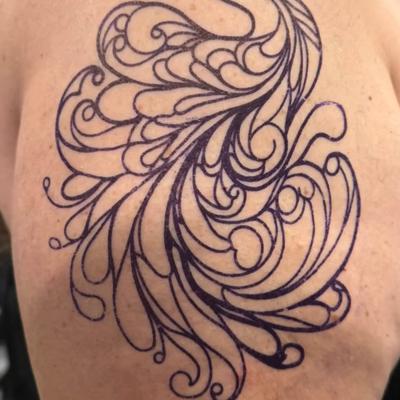 Can’t wait to add session number two to this one but we definitely got a good ma… — tattoo by Carlee Wilkinson, Banning, California