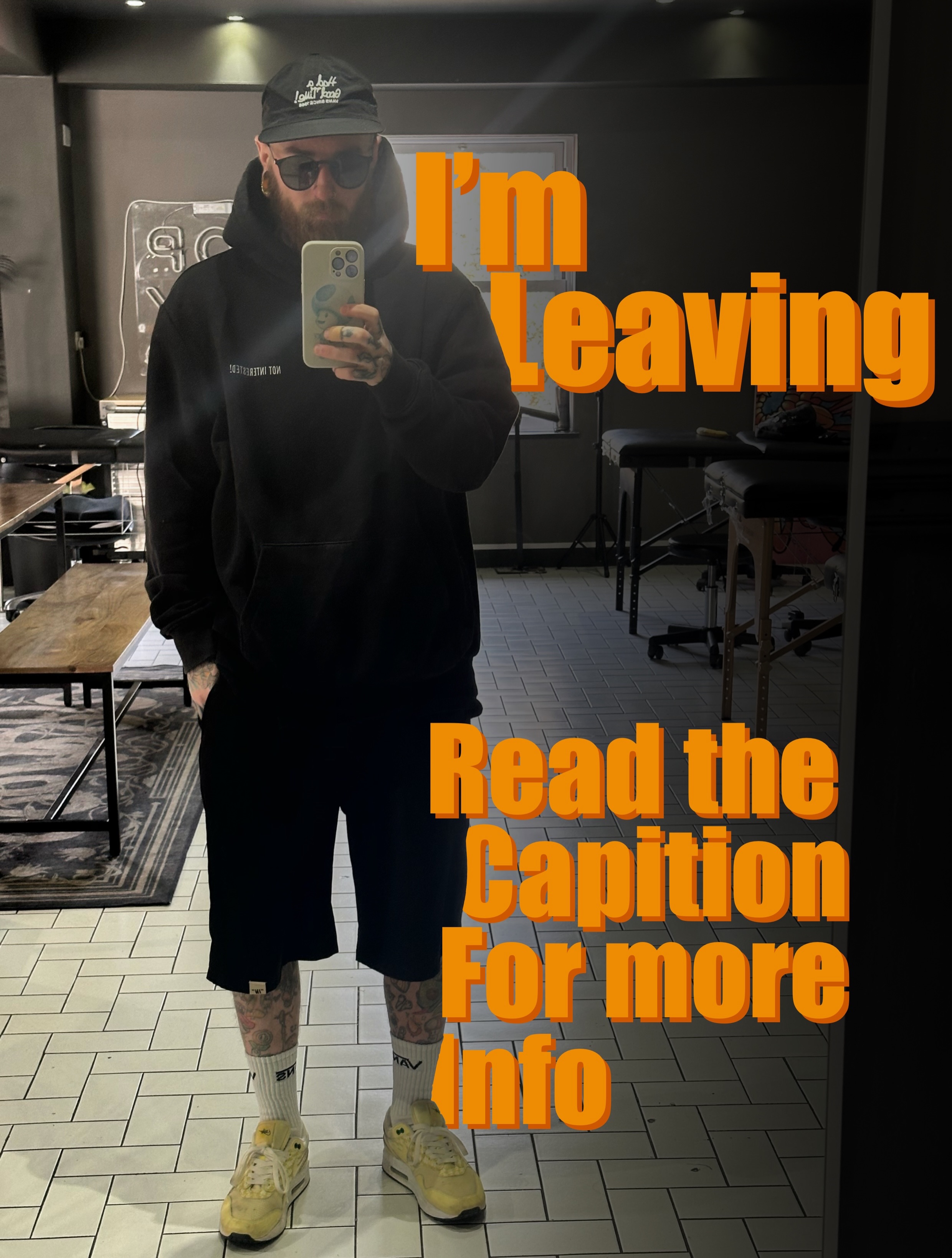 IM LEAVING! 

Don’t worry to much though, I am coming back. I’m going to Canada … — tattoo by Liam Roberts, Toronto, Ontario