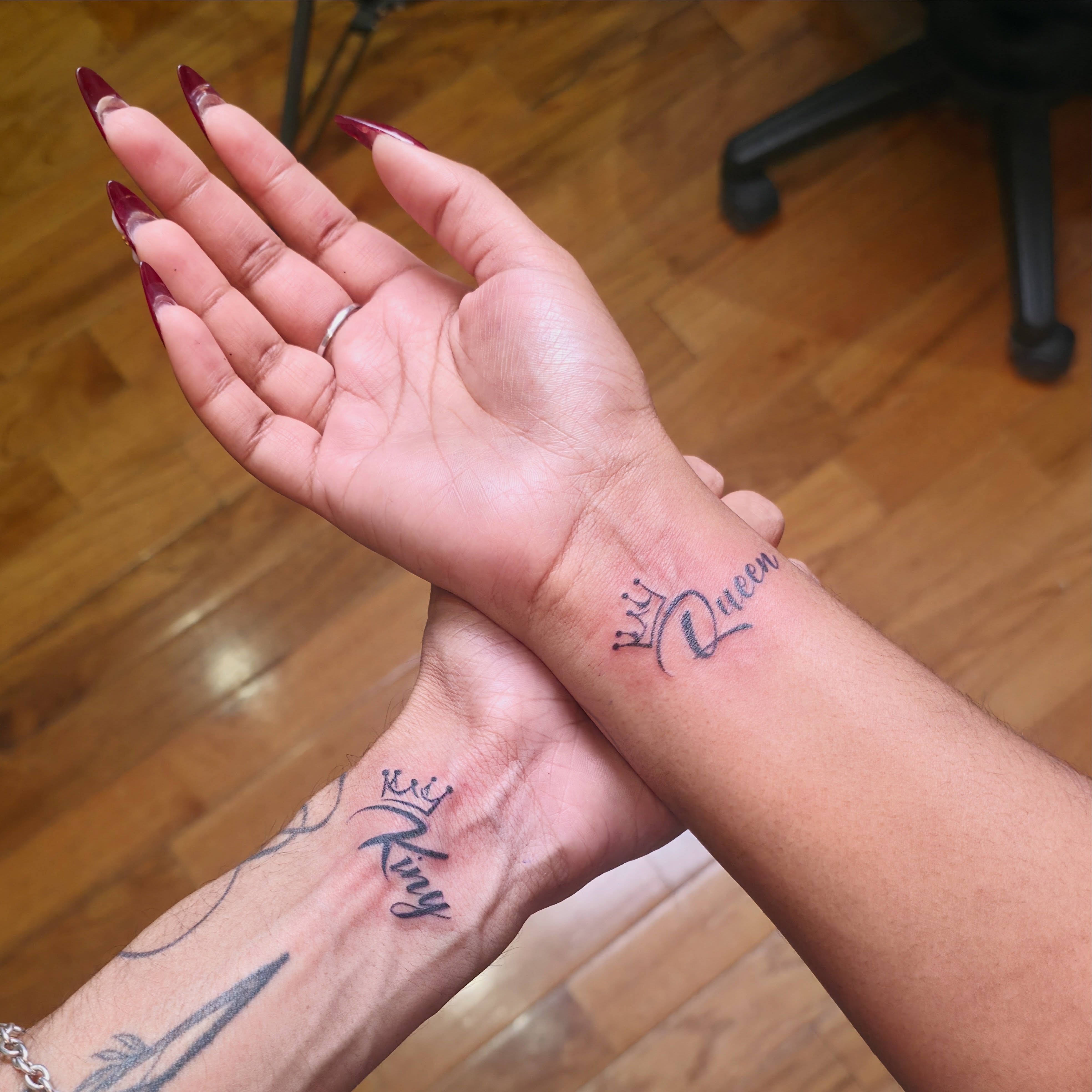 His & Hers…Yours next? 😌✨

Matching tattoos don’t have to be complicated. Somet… — tattoo by Avinash Samaroo, Queens , New York