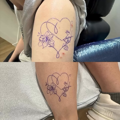 Mother Daughter matching Tattoos — tattoo by Ricky Aragon, Elkhorn, Nebraska