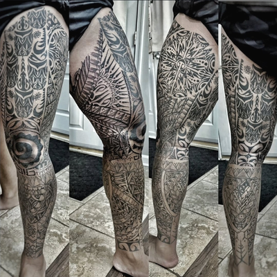 Freehand filipino tribal by @nemo619one  at Skin Dependent Tattoo and Laser remo… — tattoo by nemo one, Yuma, Arizona