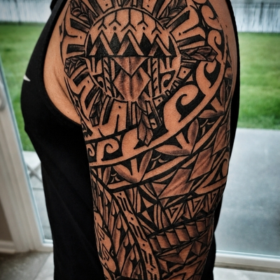 #freehandpolynesiantattoo #freehandtattoo #filipinotattoo #tribaltattoo #pinoy #… — tattoo by nemo one, Yuma, Arizona