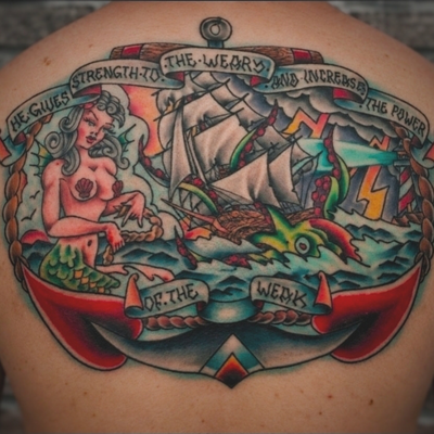 sailor jerry traditional by @nemo619one  at Skin Dependent Tattoo and Laser remo… — tattoo by nemo one, Yuma, Arizona