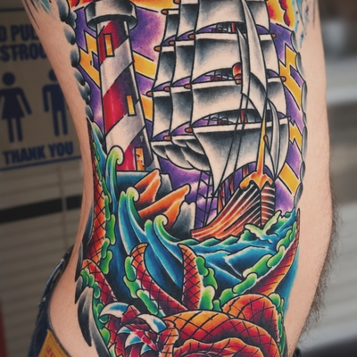 american traditional by @nemo619one  at Skin Dependent Tattoo and Laser removal … — tattoo by nemo one, Yuma, Arizona