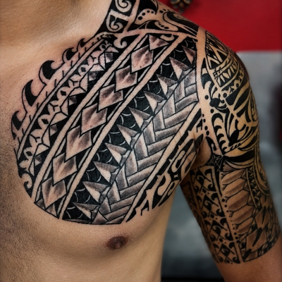 by Nemo One #freehandpolynesiantattoo #Polynesian #Polynesiantribal #polynesiant… — tattoo by nemo one, Yuma, Arizona