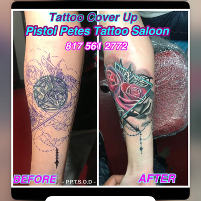817 561 2772 — tattoo by Pistol Pete's Tattoo Saloon, Arlington, Texas
