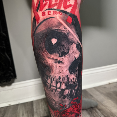 Half healed, half fresh Berserk tattoo by @inkedbyava 🩸 — tattoo by Ava Caruso, New Castle County, Delaware