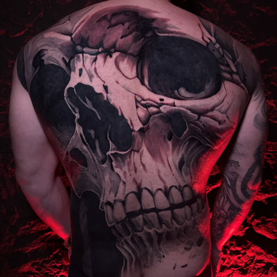 Full back and coverup done by @inkedbyava — tattoo by Ava Caruso, New Castle County, Delaware