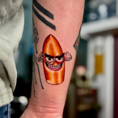 Which mode would you like? stone cold killer, or puppy loving pacifist?
Loved do… — tattoo by Joel Soria, Tucson, Arizona
